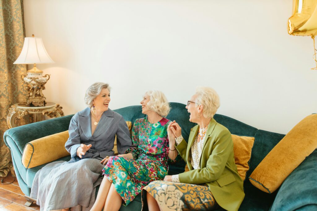 The Assisted Living Misconception 3 seniors laughing while conversating